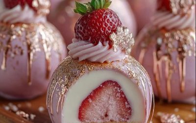Rose Gold Strawberry Coconut Cream Bombs HTML