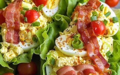 BLT Egg Salad Lettuce Wraps