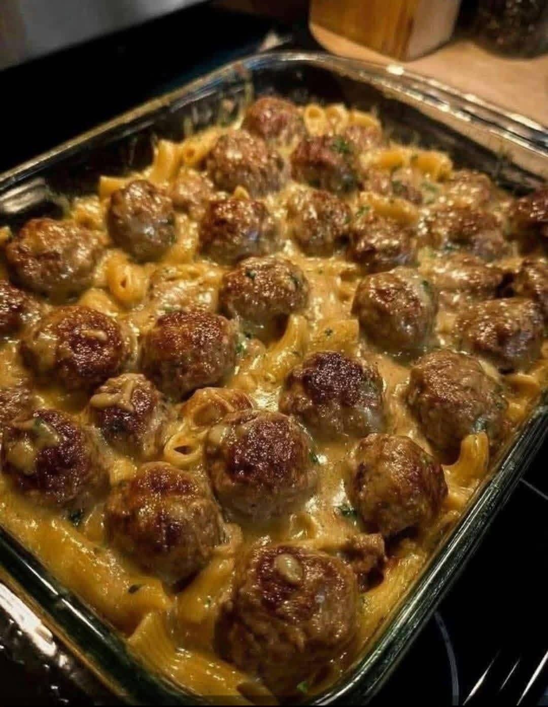 Swedish Meatball Noodle Bake