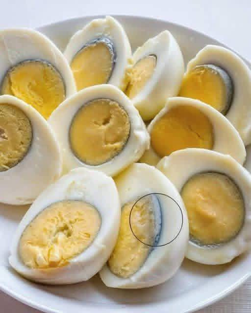If the eggs have a green ring around their yolk, it means that