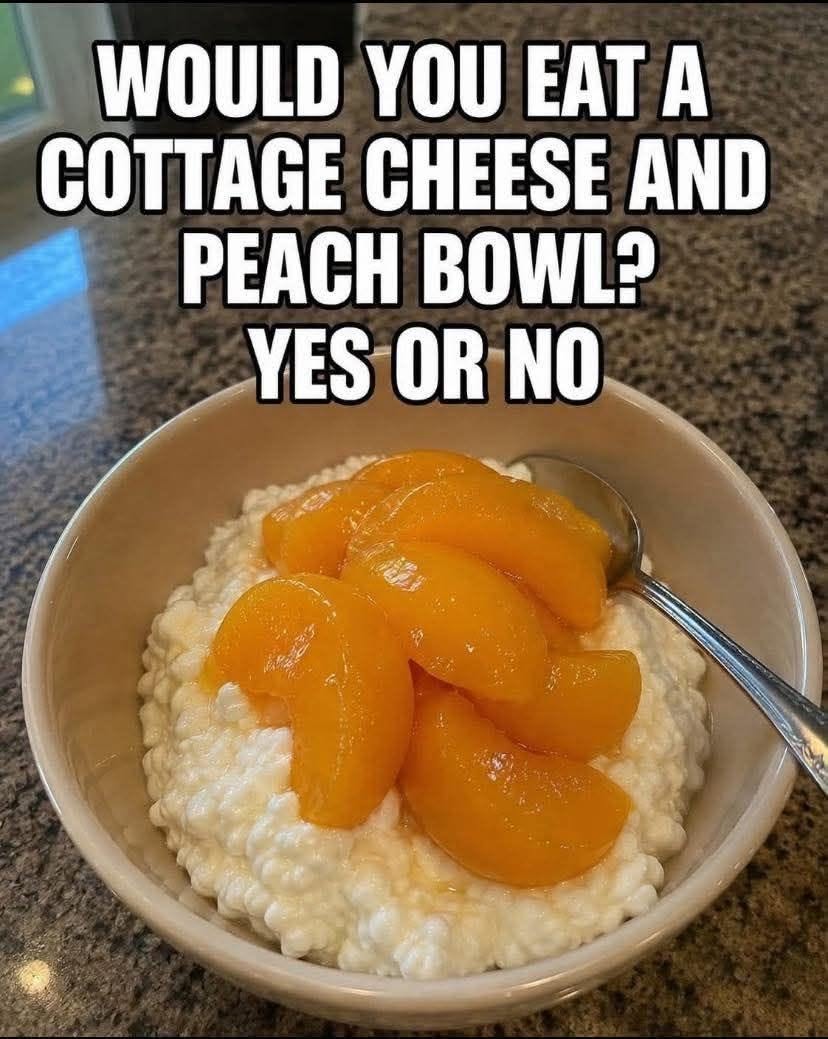 🍑 Cottage Cheese & Peach Bowl